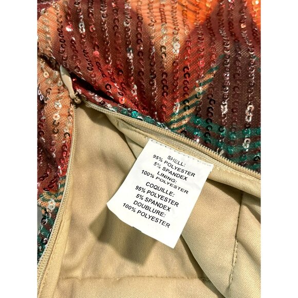 New Ramy Brook Erin Sequined Multicolor Long Sleeve Cropped Top Size 4 - Picture 10 of 10